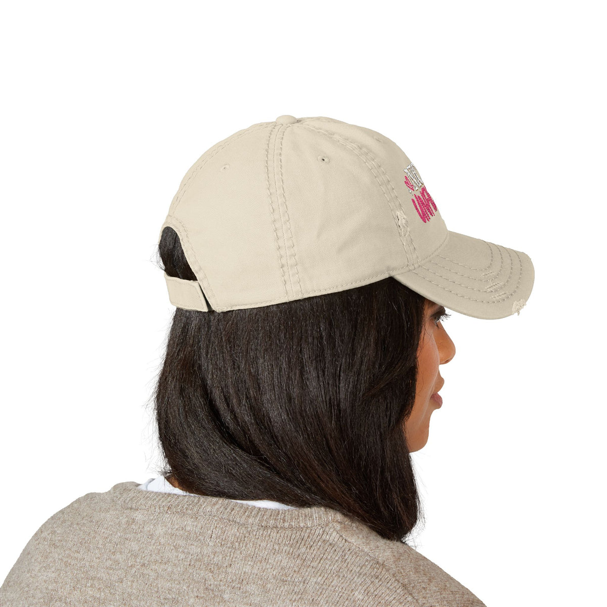 Nicely Unfiltered Embroidered Distressed Hat | Funny Women's Cap