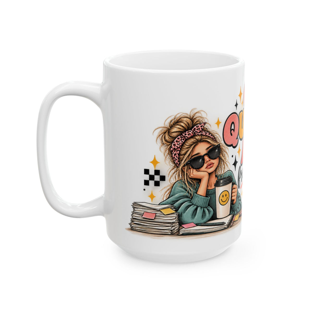 One Question Away From Clocking Out Mug | Funny Work Coffee Mug for Women