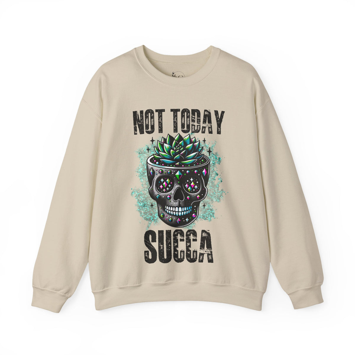 Not Today Succulent Skull Graphic Sweatshirt