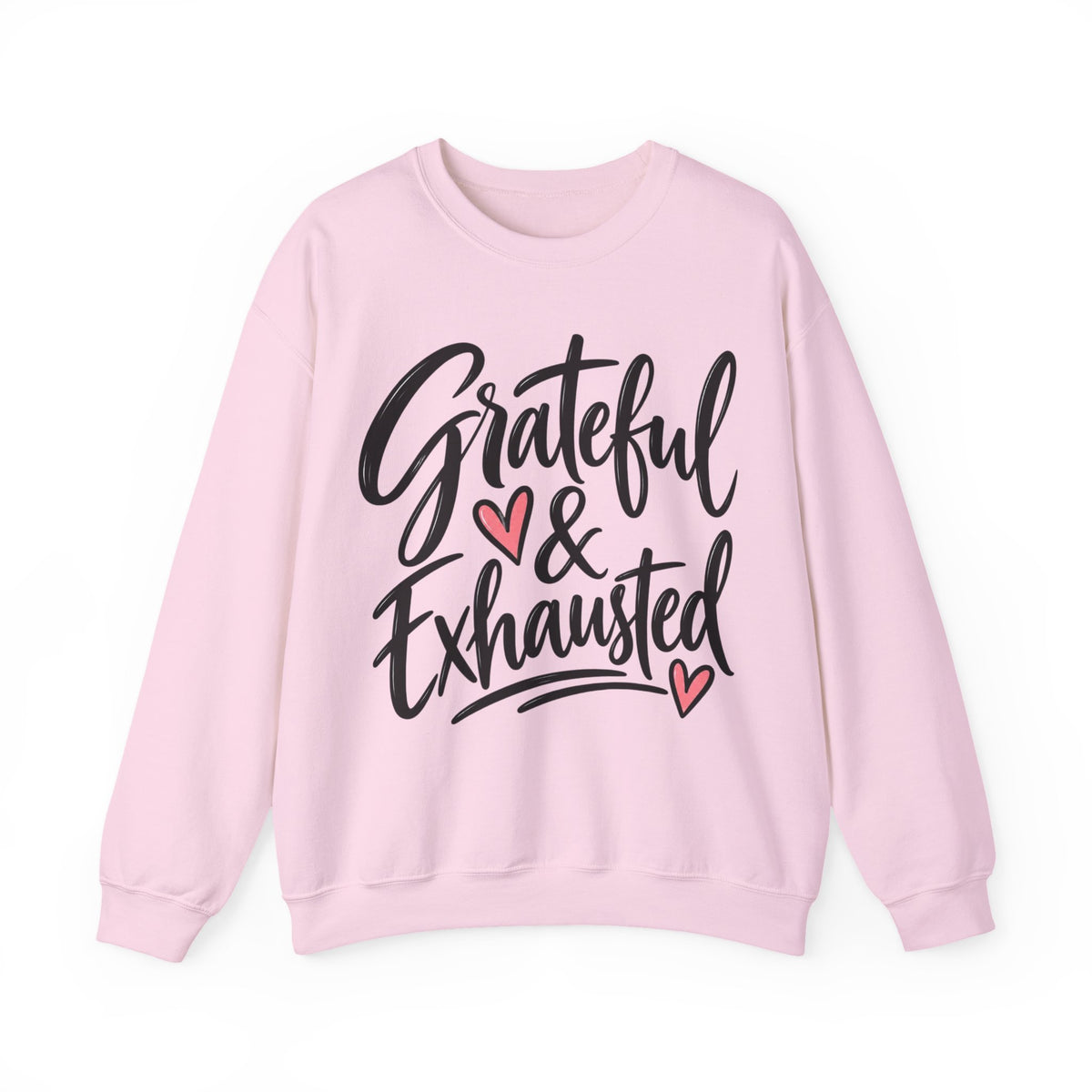 Grateful & Exhausted Sweatshirt, Mom Life Crewneck, Cozy Gift for Tired MomsUnisex