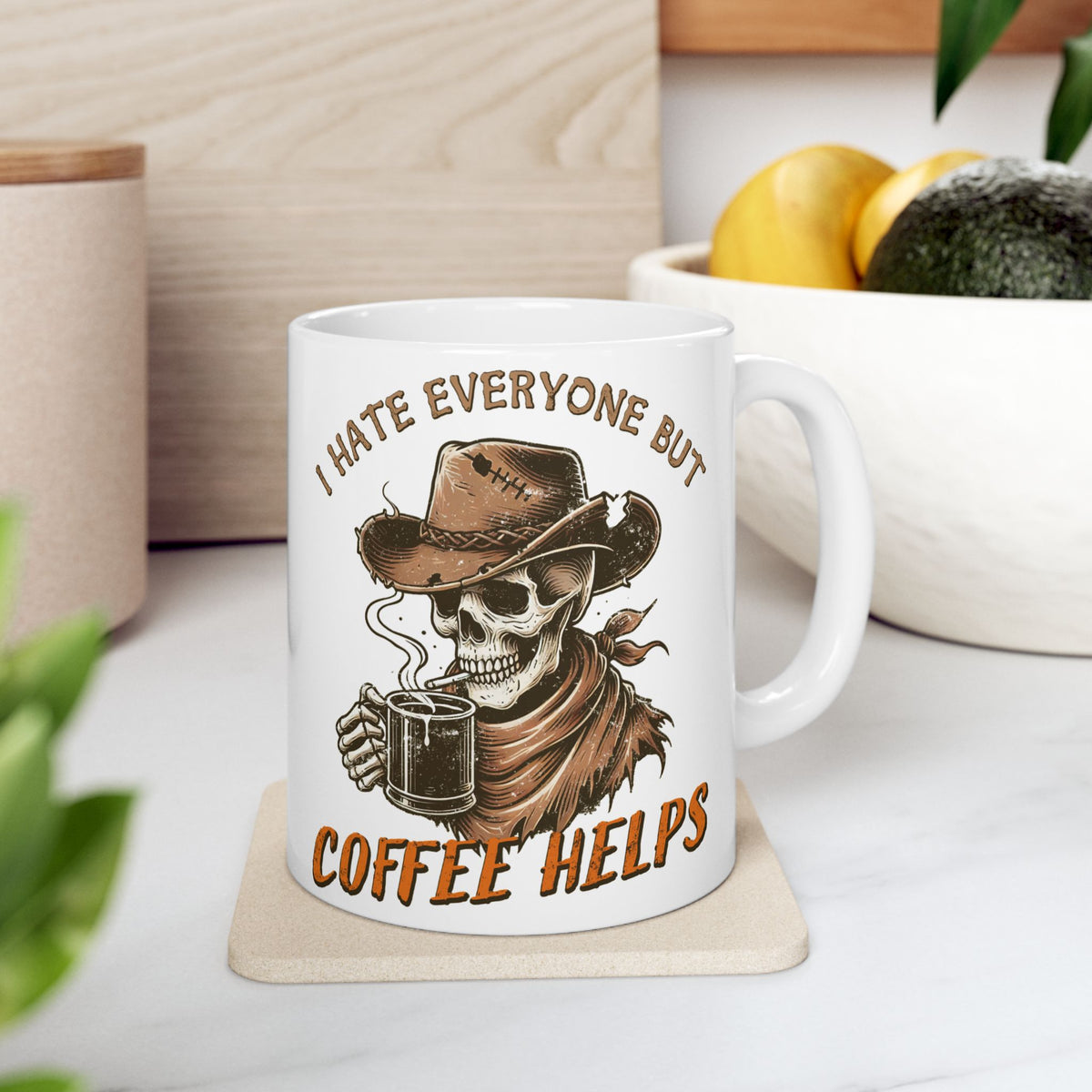 Cowboy Skeleton Coffee Mug – Western Gothic Gift