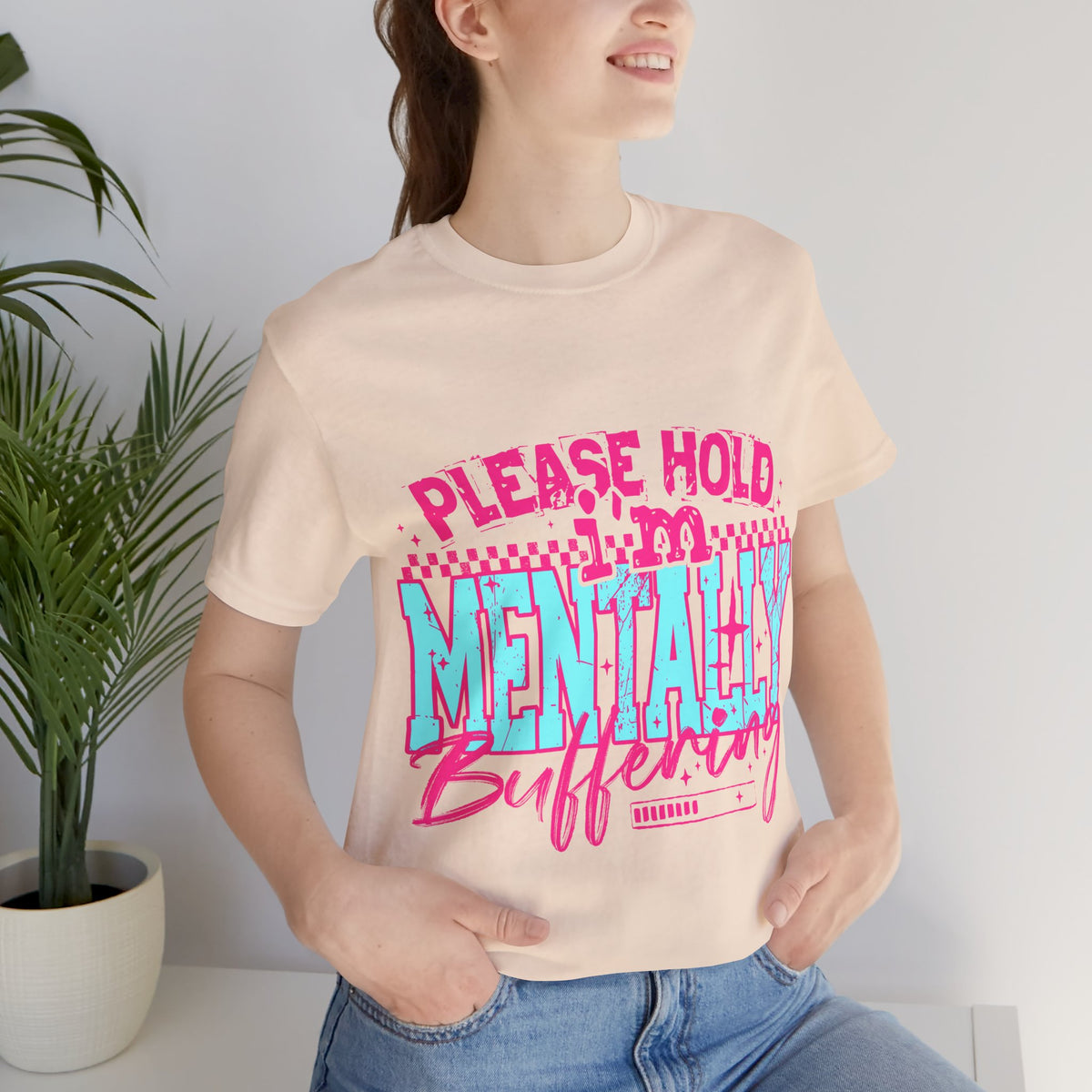 Mentally Buffering Funny Graphic T-Shirt