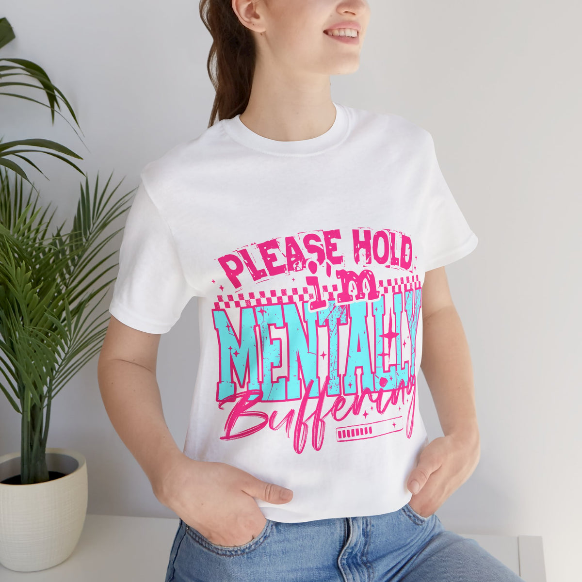 Mentally Buffering Funny Graphic T-Shirt