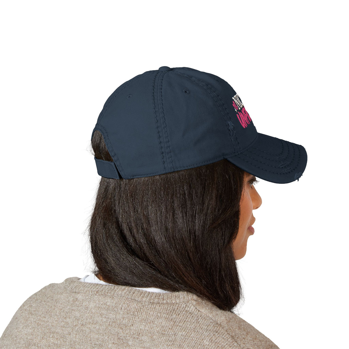 Nicely Unfiltered Embroidered Distressed Hat | Funny Women's Cap