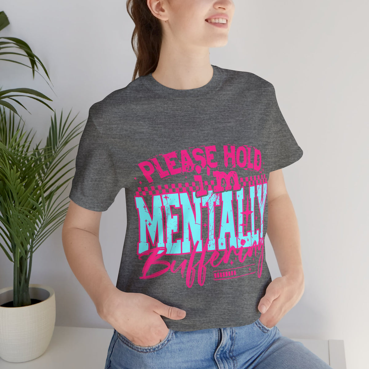 Mentally Buffering Funny Graphic T-Shirt