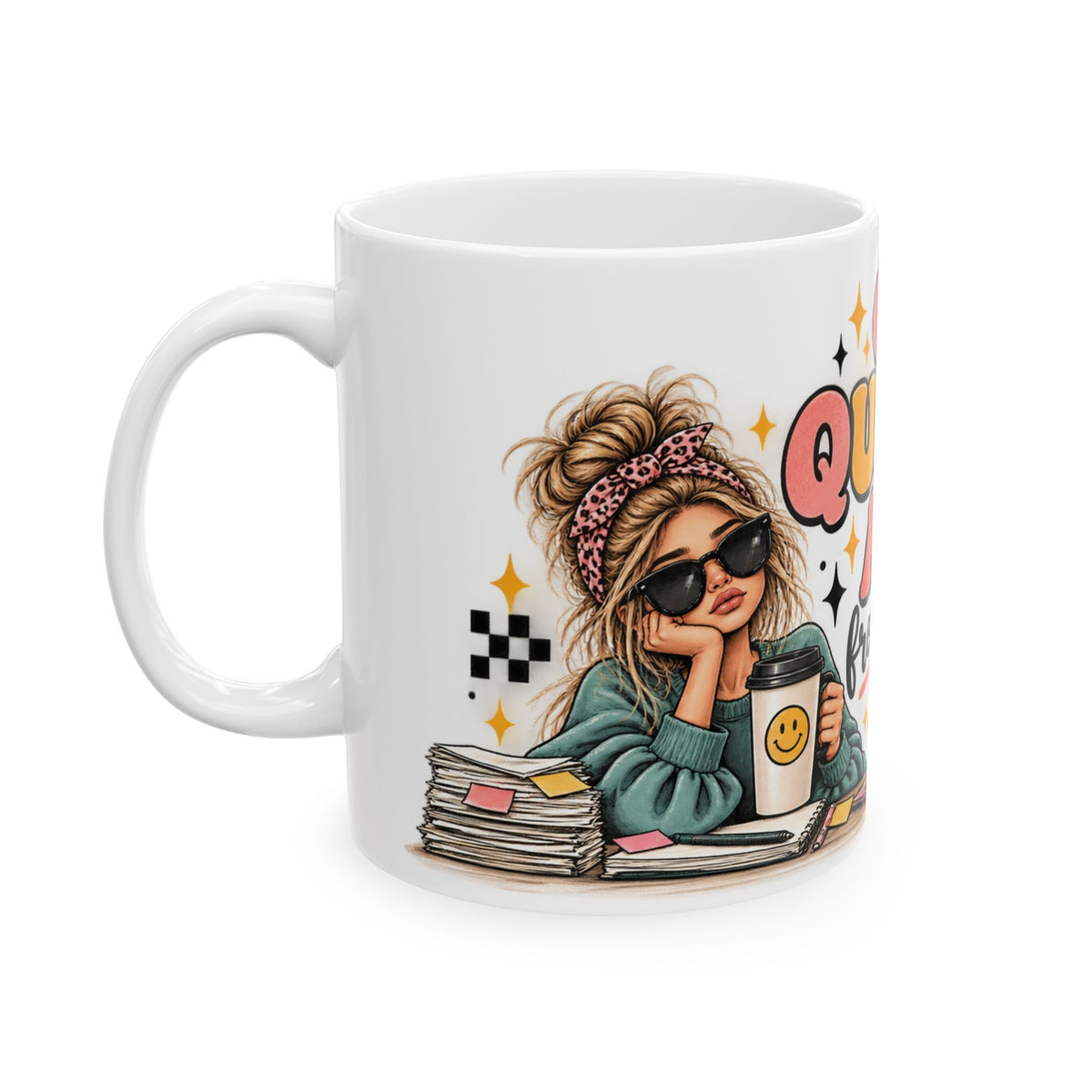 One Question Away From Clocking Out Mug | Funny Work Coffee Mug for Women