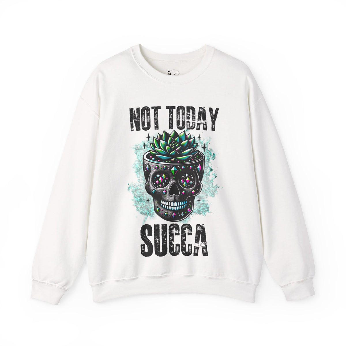 Not Today Succulent Skull Graphic Sweatshirt