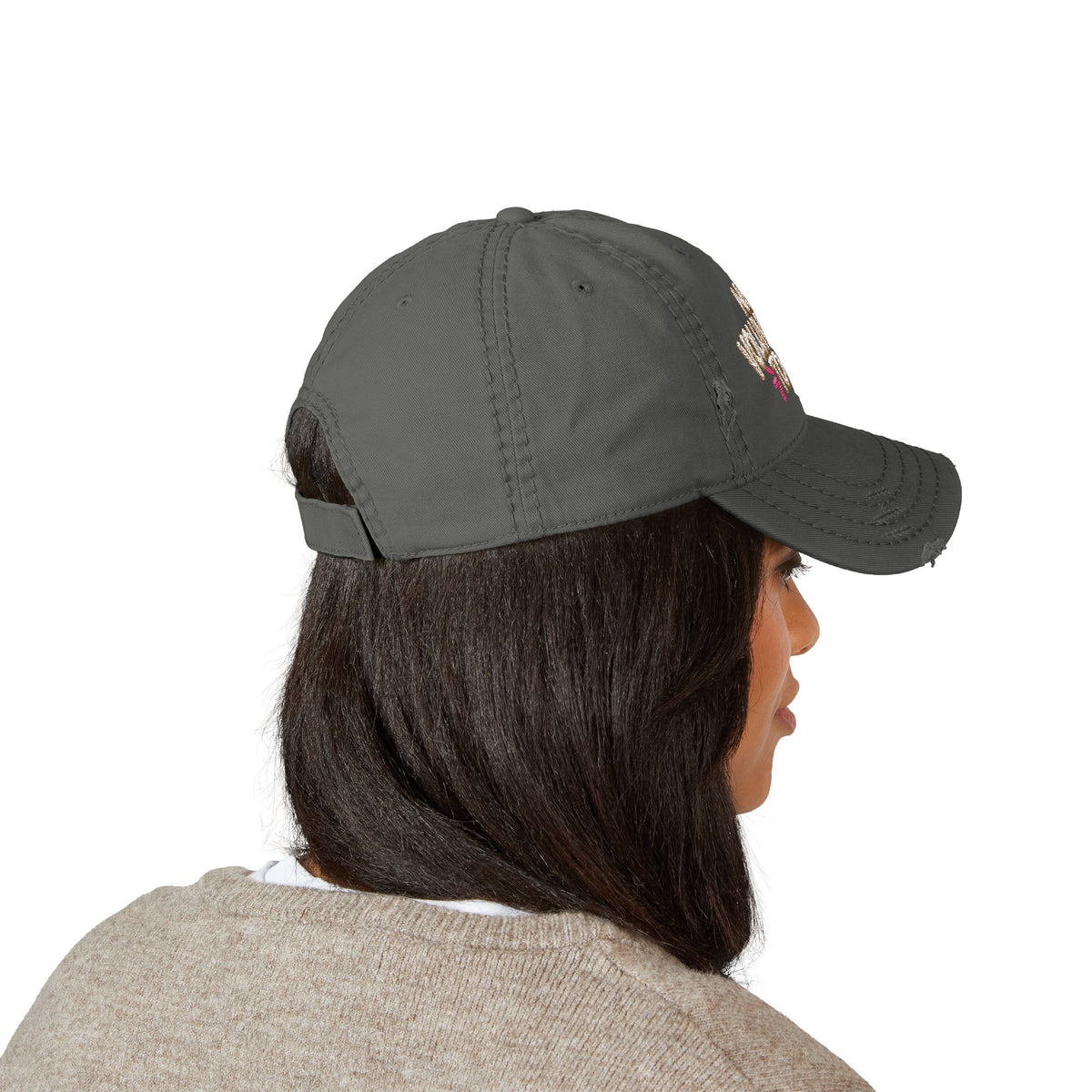 Not Volunteering Today Embroidered Distressed Hat | Funny Women's Cap