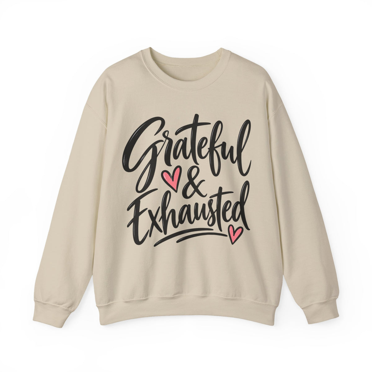 Grateful & Exhausted Sweatshirt, Mom Life Crewneck, Cozy Gift for Tired MomsUnisex
