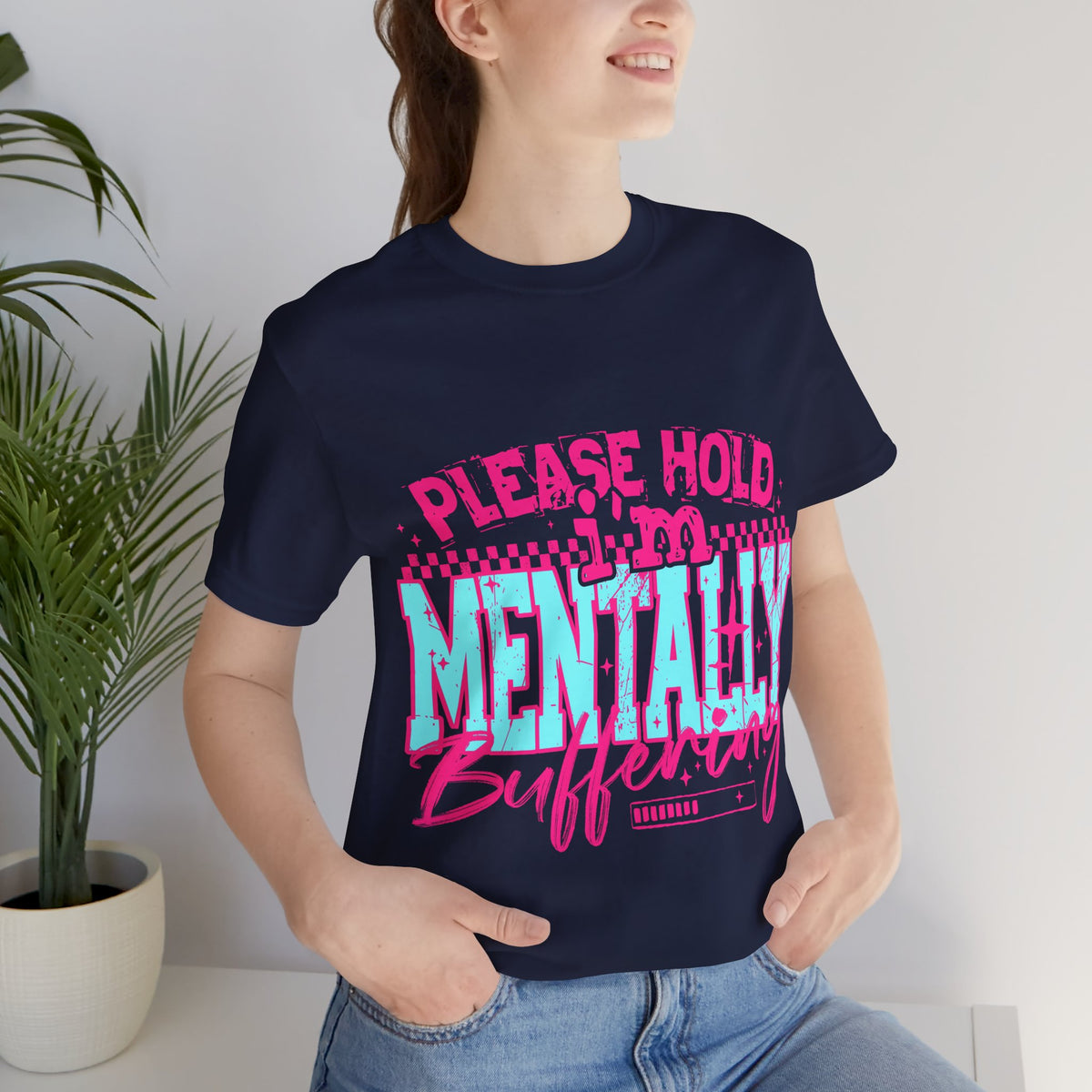 Mentally Buffering Funny Graphic T-Shirt